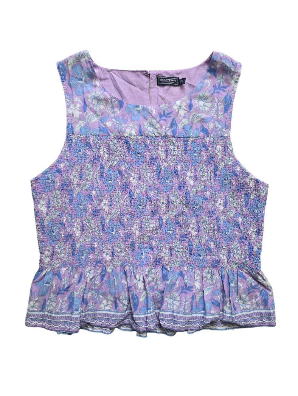 Vineyard Vines Women's Elsie Smocked Top Size Large